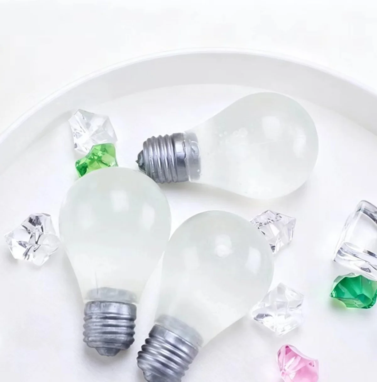 Squishy Luminous Light Bulb Maltose Fidget Toy Slow Rebound Sensory Squeeze Toy Anti-stress Sensory Toy for Adults