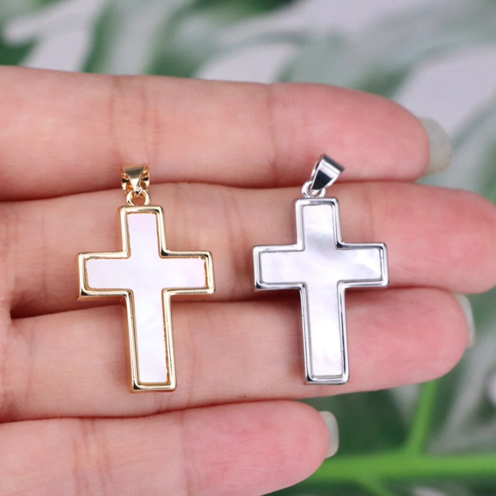 

5pcs Crosses Pendant Charms For Jewelry Making Supplies Christ Handmade Necklace Earrings Charm Gold Color Accessories Wholesale