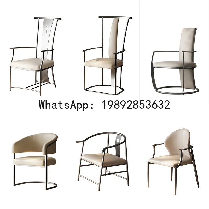 CZ Gray Titanium Tea Chair Modern Simple Office Chair Tea  Meeting Chair