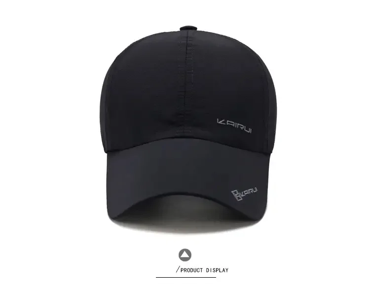 Solide Sport Baseball mütze, Sonnenschutz schnell trocknende Schnapp schnalle Softtop lässig Outdoor Papa Hut für Erwachsene – Detail 3