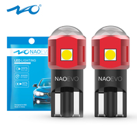 NAO 2x W5W T10 LED Ultra Bright 5W5 12V 24V 4W 600Lm Car Interior Side Light Auto Bulb Warm White Amber Red Powerful Marker Lamp