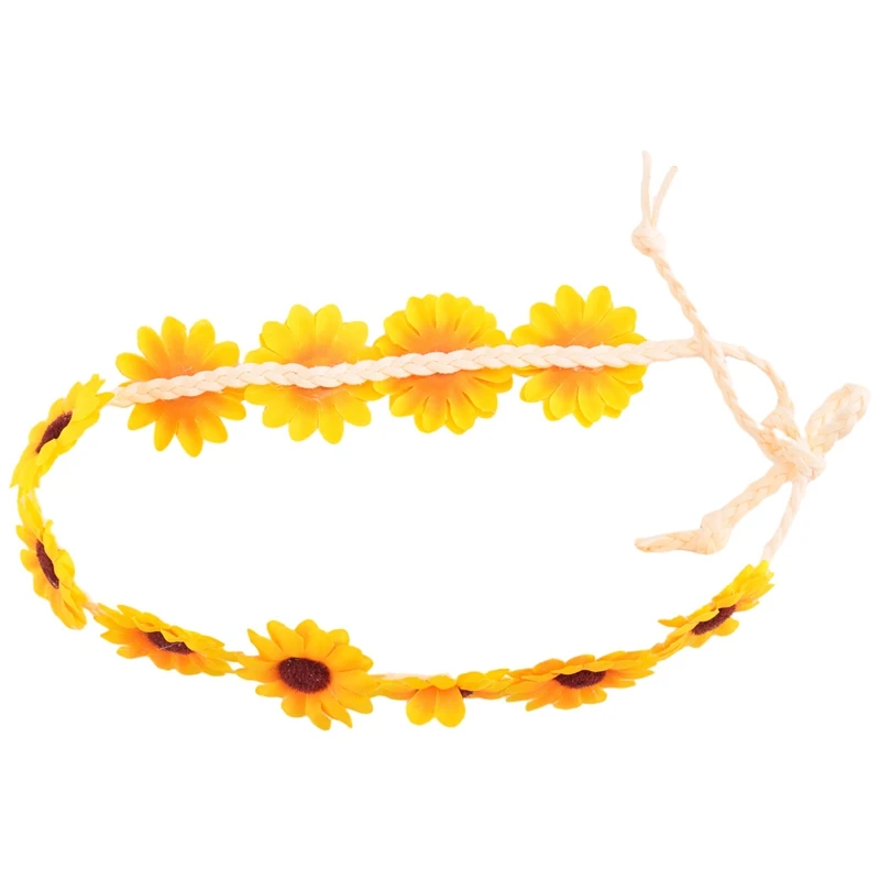 

Floral Autumn Sunflower Crown Hair Accessories Bridal Tiara Holiday Hair With Sunflower Hair Accessories