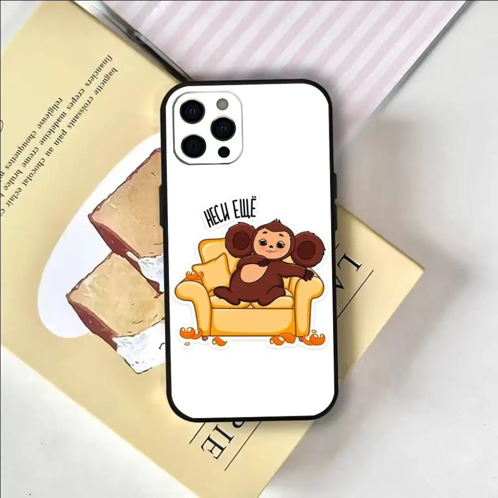 Силиконовый мягкий чехол для телефона Russia C-Cheburashkas для IPhone 17,16,15,14,13,12,11,XS,Plus Pro Max