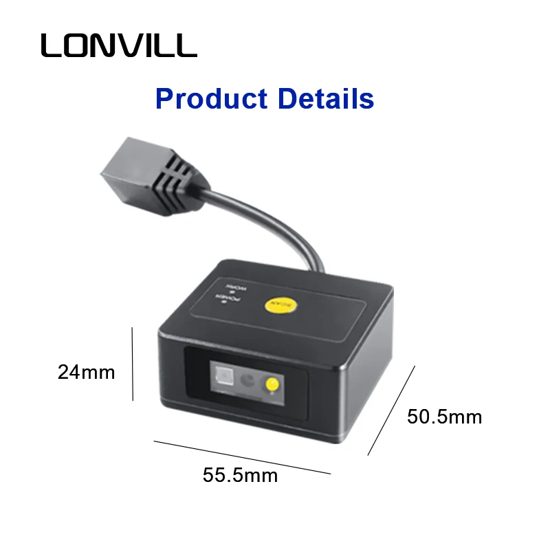 LONVILL 1D 2D Code matrice de données balayage fixe scanning convoyeur de codes à barres centre de tri scanner automobile professionnel à grande vitesse