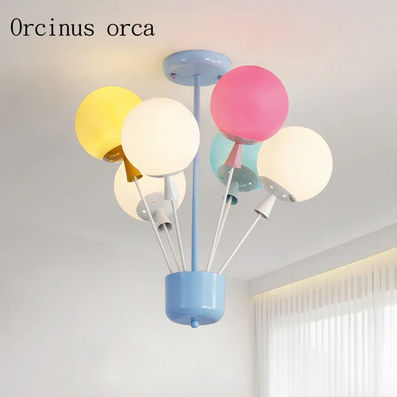 Romantico lampada a mongolfiera calda lampada da camera per bambini moderna semplice lampada da soffitto creativa per ragazza