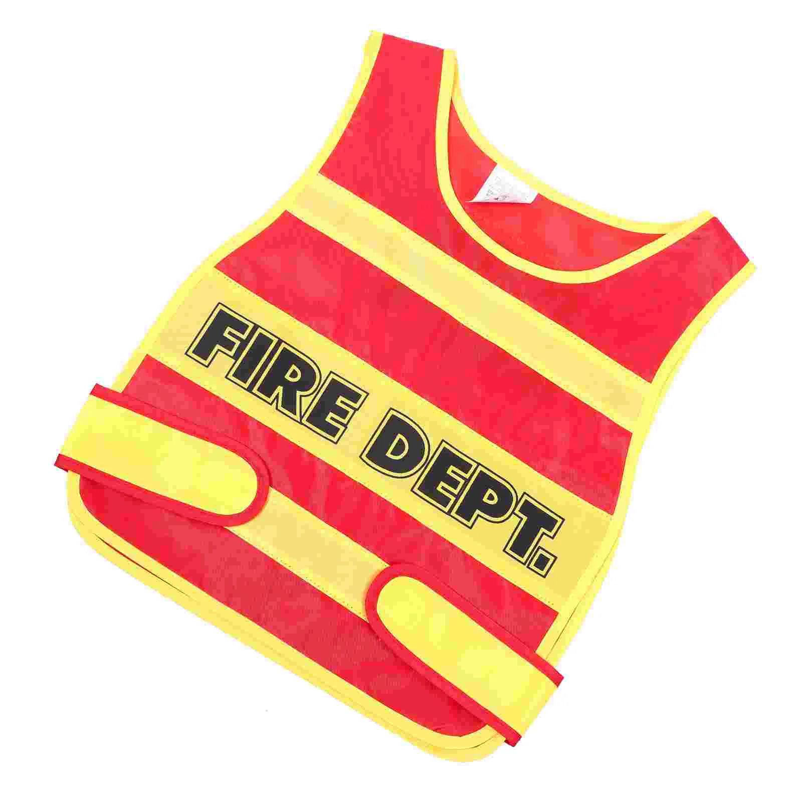 Children Fire Uniform Cosplay Firefighter Vest Kids Costume Dress Halloween Costumes Toddler