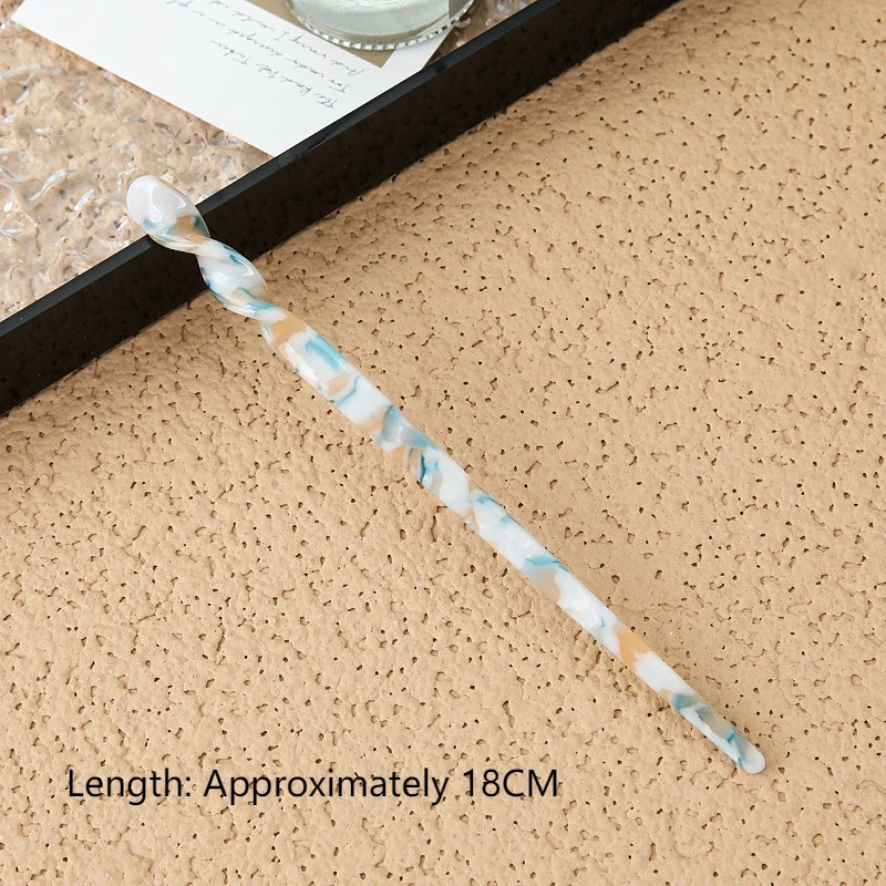 دبابيس شعر عصرية بحمض الأسيتيك، دبوس شعر بسيط للاستخدام اليومي، إكسسوارات شعر أنيقة، عيدان تناول الطعام للنساء