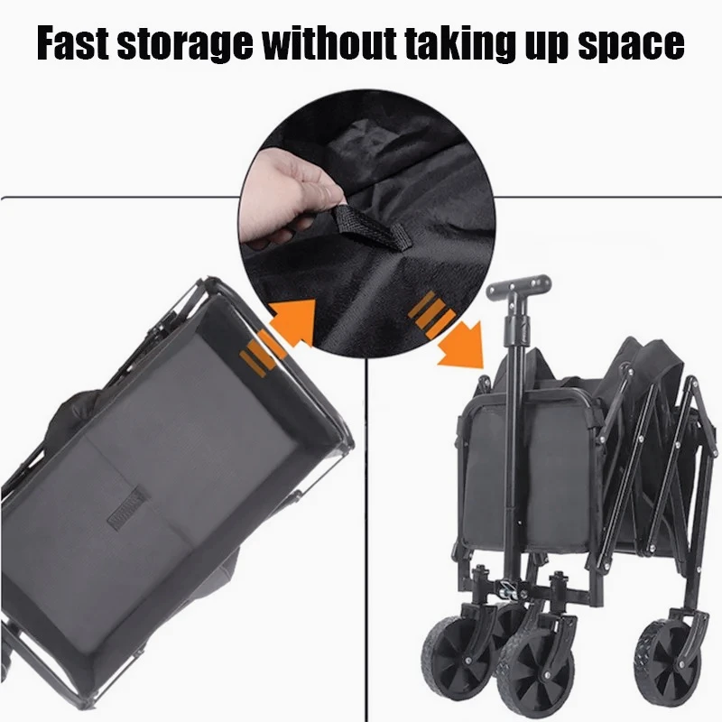

Foldable Portable Picnic Outdoor Camping Cart Heavy Duty Folding Utility Cart Shopping Beach Collapsible Folding Utility Cart