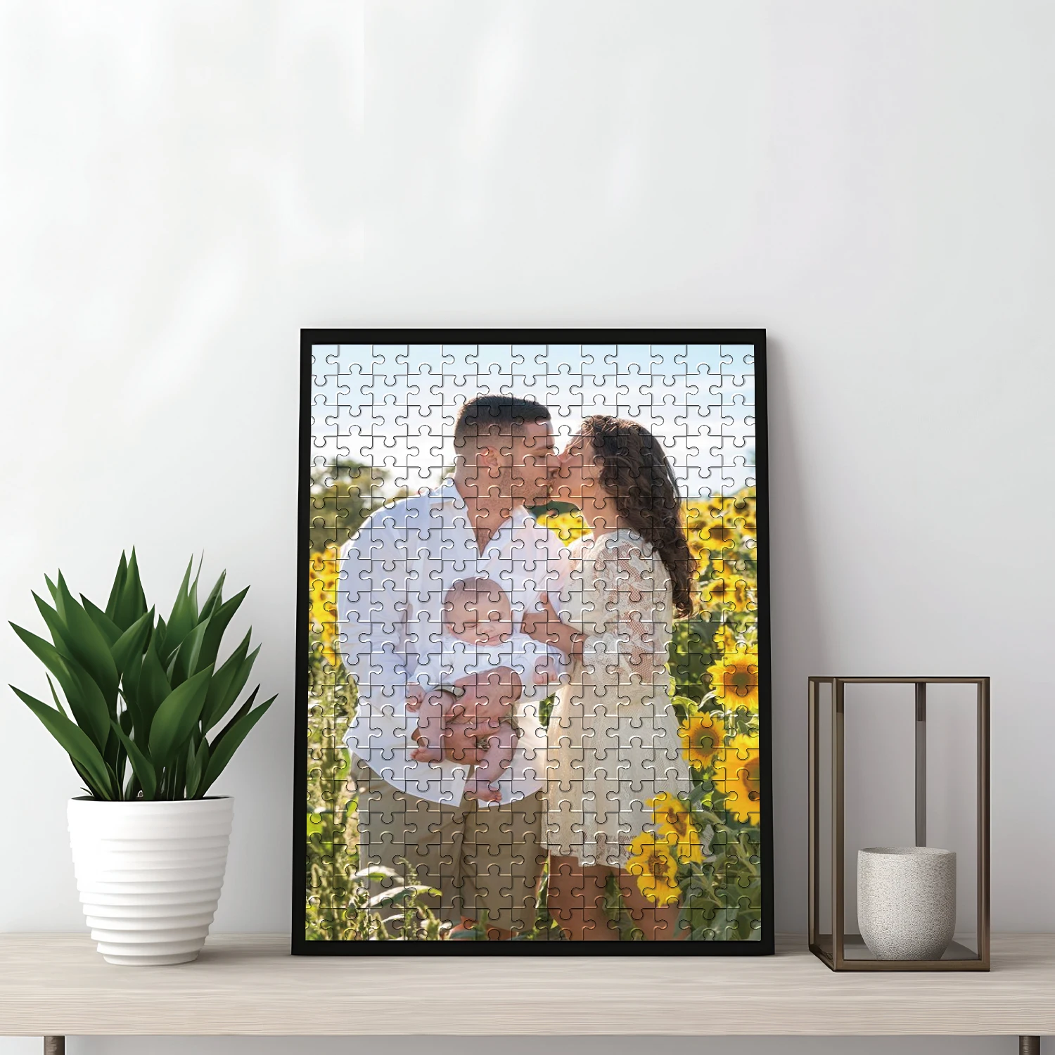 35/150/300/500/1000 elementów ładne puzzle z motywem słonecznika dla par, personalizowane z własnym zdjęciem, puzzle antystresowe, puzzle na zamówienie ze zdjęciami, mozaika
