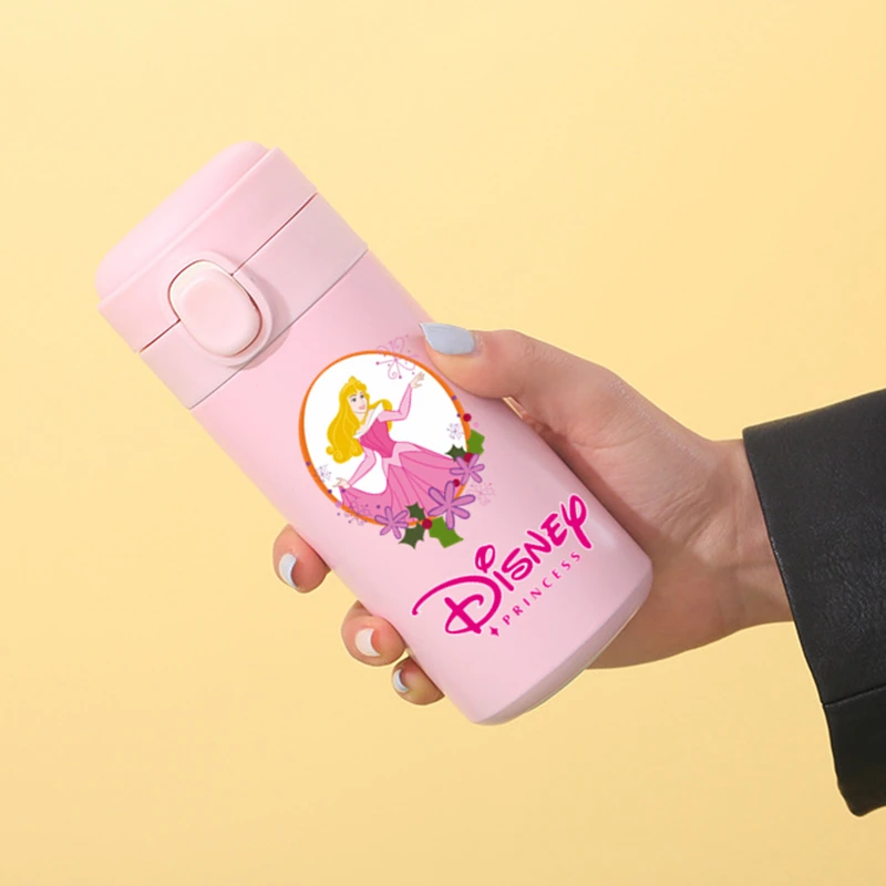 Disney Prinses Roestvrijstalen Waterbeker Lekvrij Vacuüm Thermos Beker Reizen Draagbare Cartoon Kinderen Drinkbeker Kids Cadeau