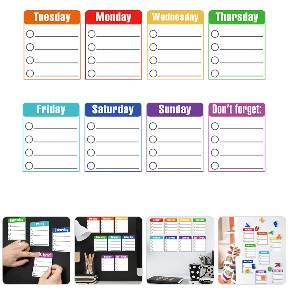 

8Pcs Whiteboard Paper Stick on Wall Functional Decorative Stickers for Teens Birthday Holidays Gifts Whiteboard Paper