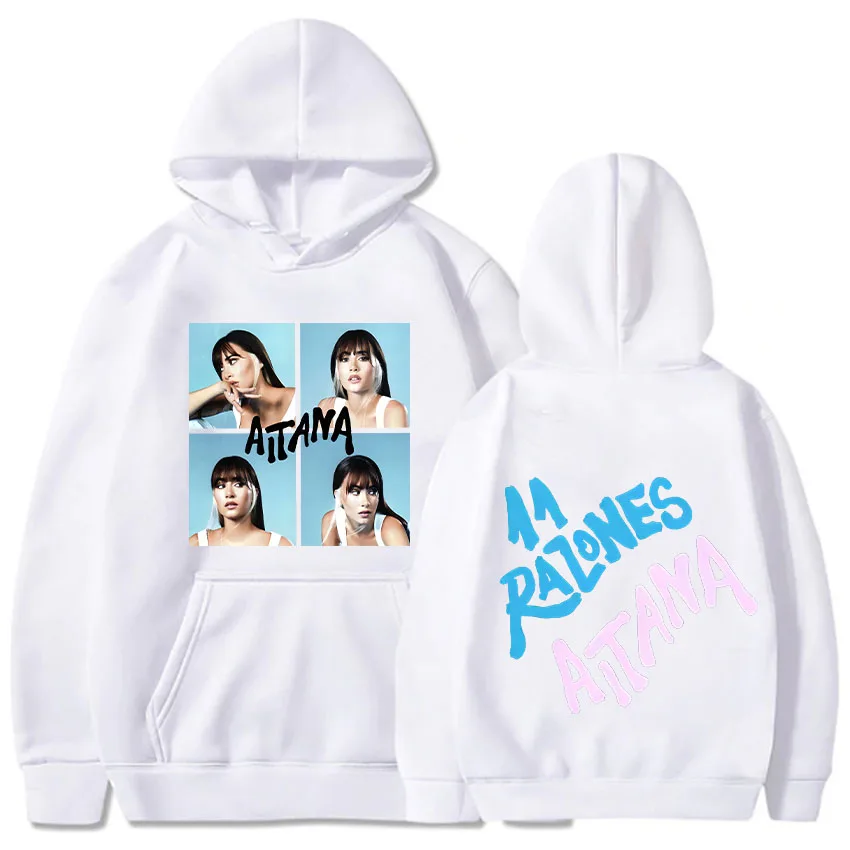 Aitana Ocana Singer estetika Hoodie lengan panjang lembut manis Sweatshirt gambar grafis Aldult Sudaderas dengan saku pullover