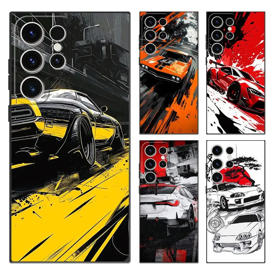 JDM Sport COOL Car Case for Samsung Galaxy S26 S21 FE S10 S9 S23 S24 Plus S20 S25 Ultra Note 20 Ultra 8 9 10 Funda Phone Cover view 6