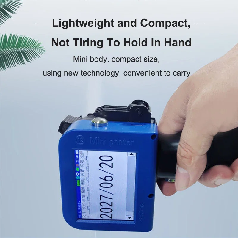 

Portable Label Printer Production Date Batch Number Shelf Life Inkjet Printing QR Code Pattern Mini Handheld Inkjet Printer