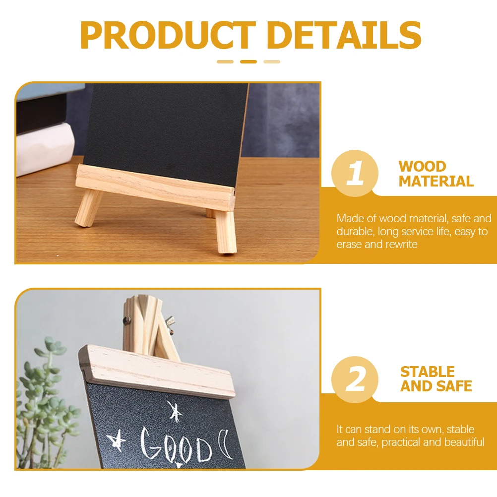 Wooden Chalkboard Sign Tabletop Blackboard Menu Board for Kitchen Restaurant Wedding Buffet Decor Food Labels for Party Buffet