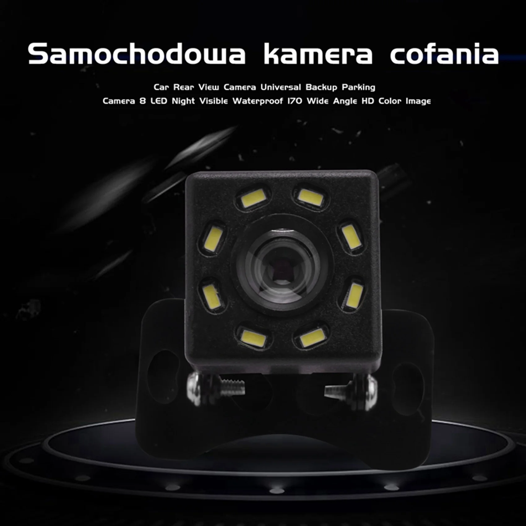 Professional Car Rear View Camera Universal Backup Parking Camera 8 LED Night Visible Waterproof 170 Wide Angle HD Color Image