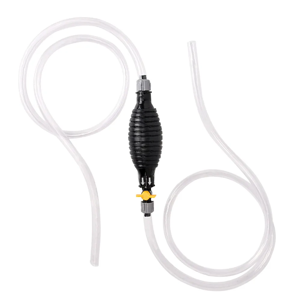 

Fuel Transfer Pump Valve Manual Siphon Pump with Flow Switch Universal Oil Pump Liquid Sucker Extraction Pump