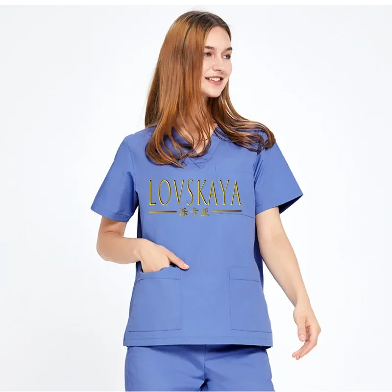 Short sleeved medical uniform set operating room clothing hospital work clothes hand washing clothes set scrubbing