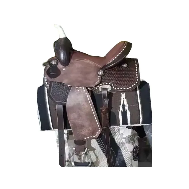 

Handmade Premium Quality Leather Western Barrel Racing Horse Saddle Trail Custom Size Design Color With All Accessories Included