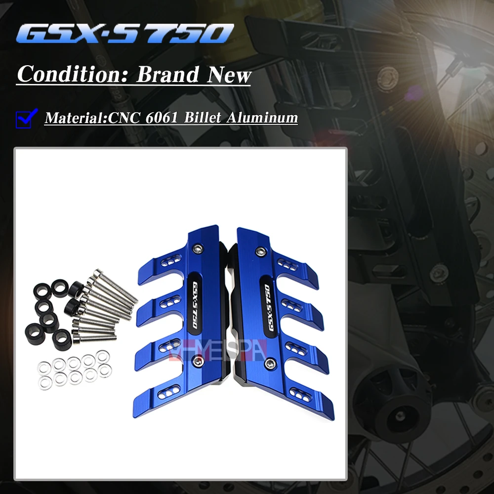 

For Suzuki GSX-S750 GSXS750 Motorcycle CNC Front Fender Slider Side Protection Guard Accessories 5 colors