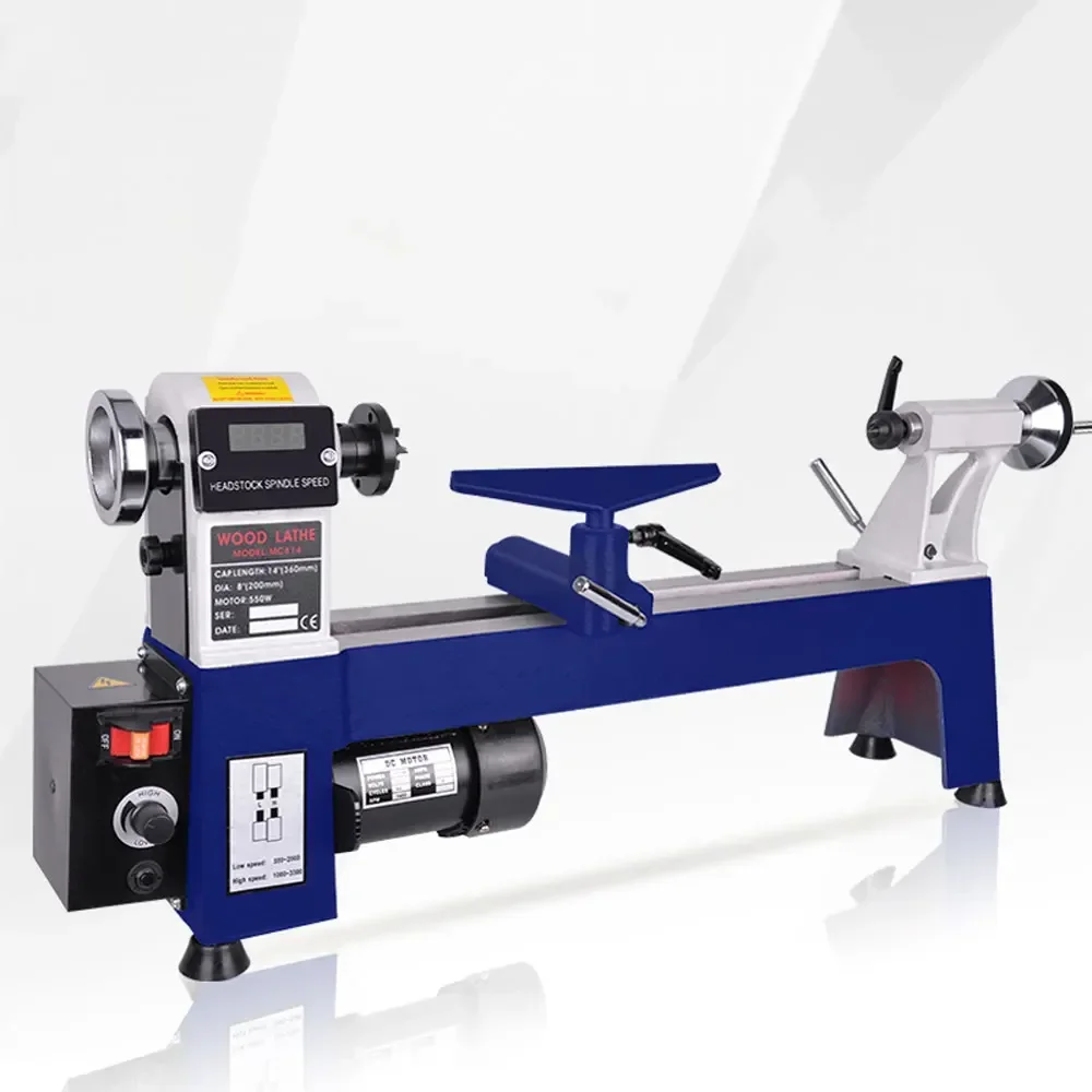 Mini woodworking lathe, small diy pen-making, multi-function 8 inch mini household small wood turning machine 220-230V  550W