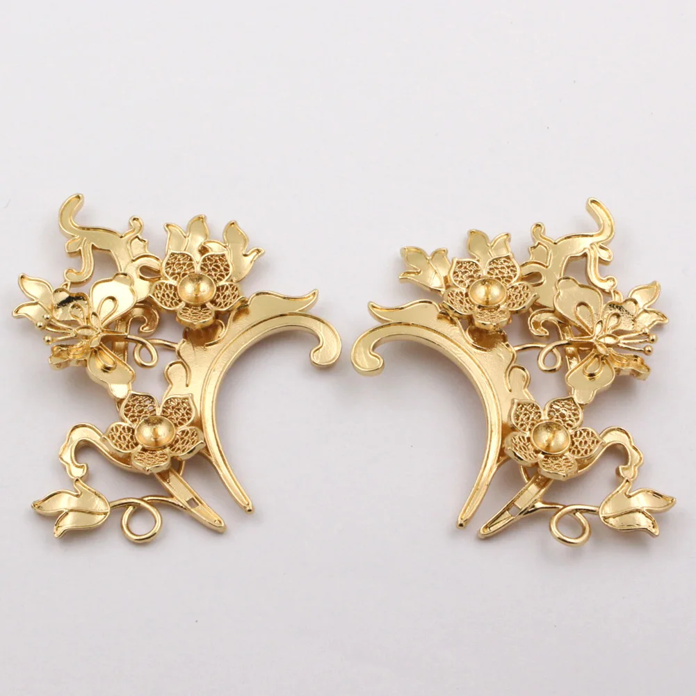 

2pair 68x50mm Quality Brass Casted Tree Branch Flower Stamping Decoration Findings DIY Jewelry Accessories