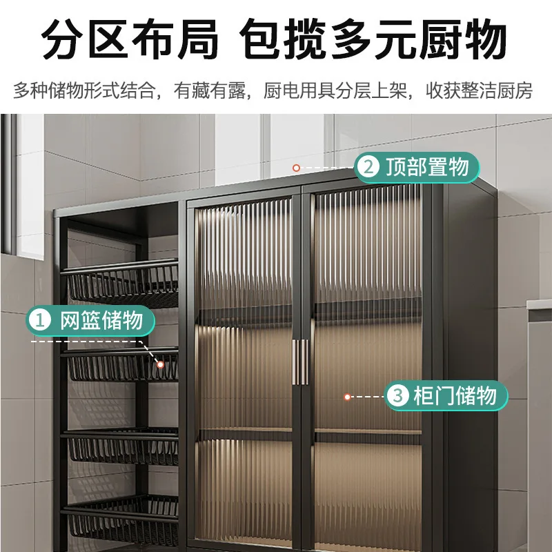 Freestanding Carbon Steel Kitchen Storage Shelf Movable Multi Tier Floor Organizer Oven Vegetables Cookware Pantry Items Open Or