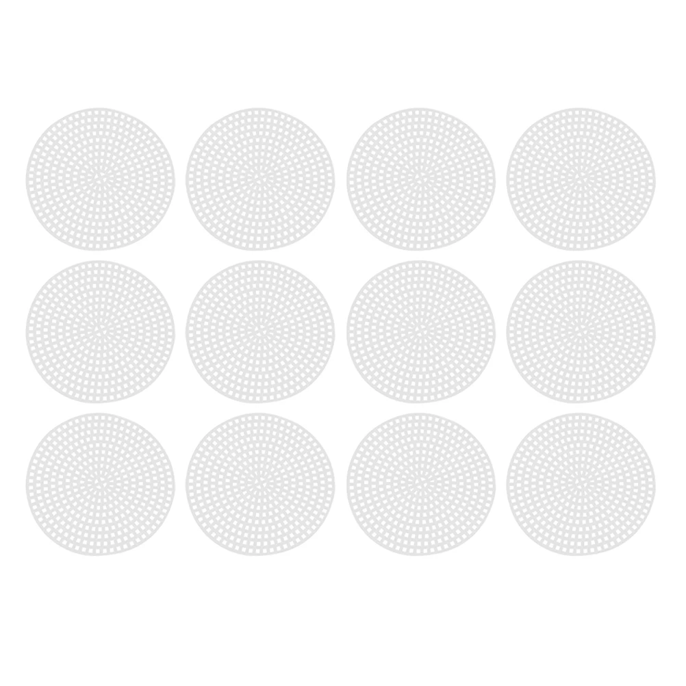 

12pcs Circular Cross Stitch Grid Panels Durable Plastic Mesh Sheets Embroidery Crafting Quilting Knitting DIY Supplies Sewing