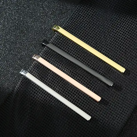 5.2*0.3cm 쥬얼리 황동 광택 간단한 남자 비즈니스 넥타이 클립 드레스 셔츠 핀 결혼식 선물 남자 친구를위한