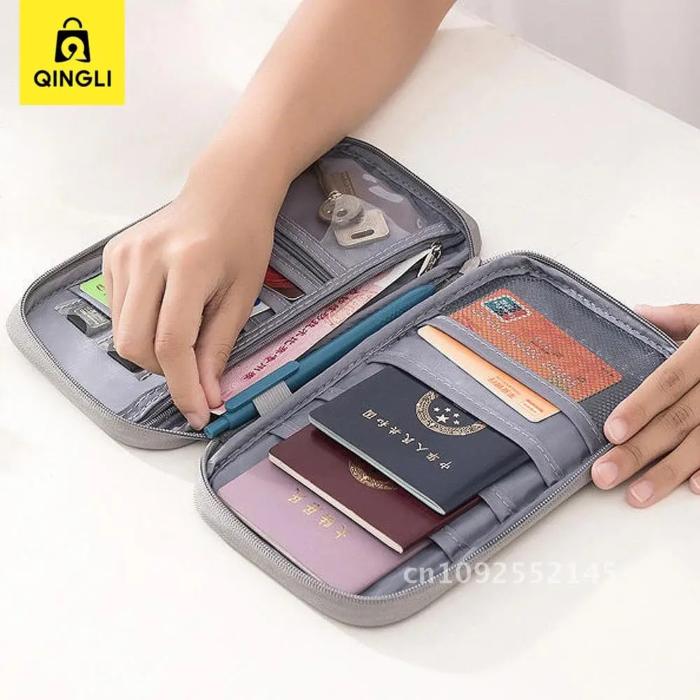 

New Travel Passport Wallet High-capacity Waterproof Passport Holder Cover Bag Women Ticket Card Family Men Document Credit Air