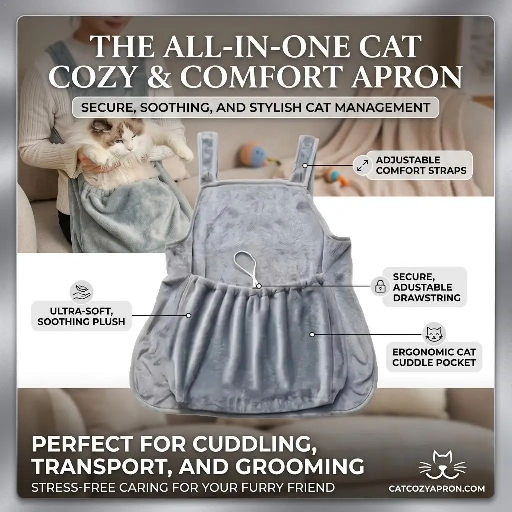 Winter Rubbing Cat Apron Holding Cat Clothes Non Stick Fur Cat Clothes Hanging Chest Bag For Outdoor Travel Pet Supplies