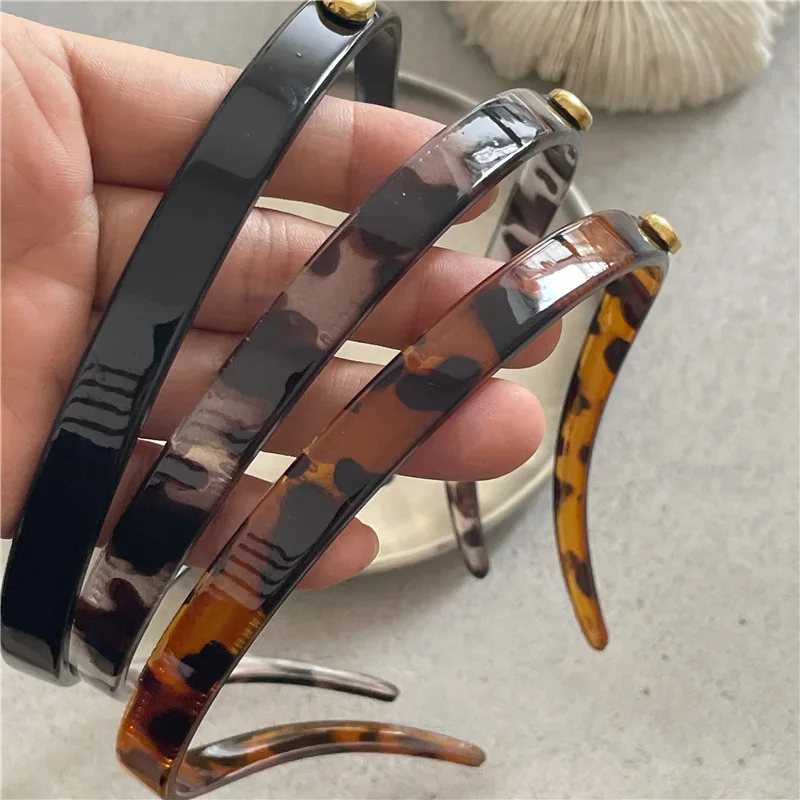 Fashion Sunglasses Shaped Headband Anti-Slip Acrylic Hairbands for Women Invisible Hair Hoops Fixed Headband Hair Accessories