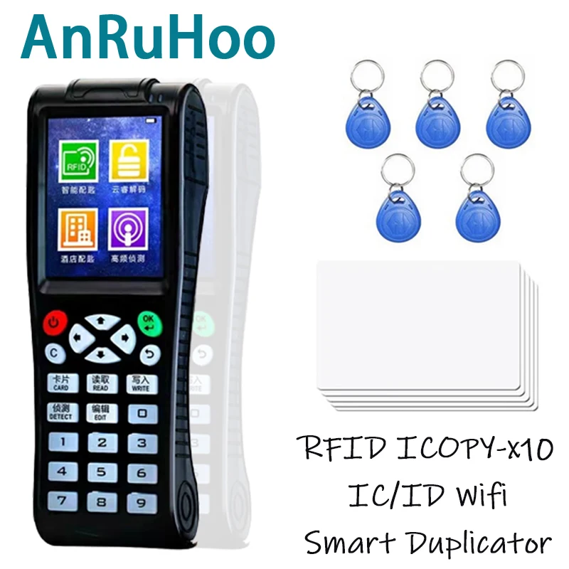 New Wifi Decoding Copier 13.56Mhz NFC Smart Chip Card Encryption Reader 125Khz T5577 Key Writer RFID ICOPY8 Pro X10 Duplicator