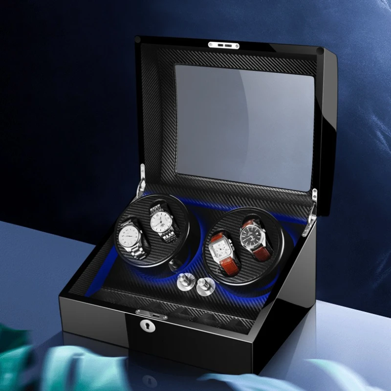 

Wooden Watch Winder Automatic Watches Winder Luxury Mechanical Winding Watch Box Men Mute Rotation Portable Wristwatches Cases
