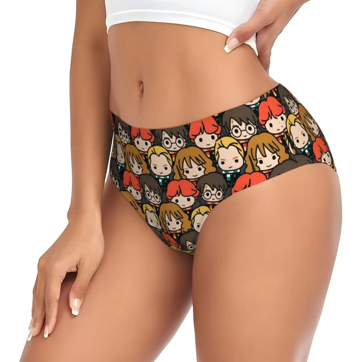 Custom H-Harryes Printing Cartoon Cute Briefs Underwear Womens Breathable Stretch Miraculous Panties