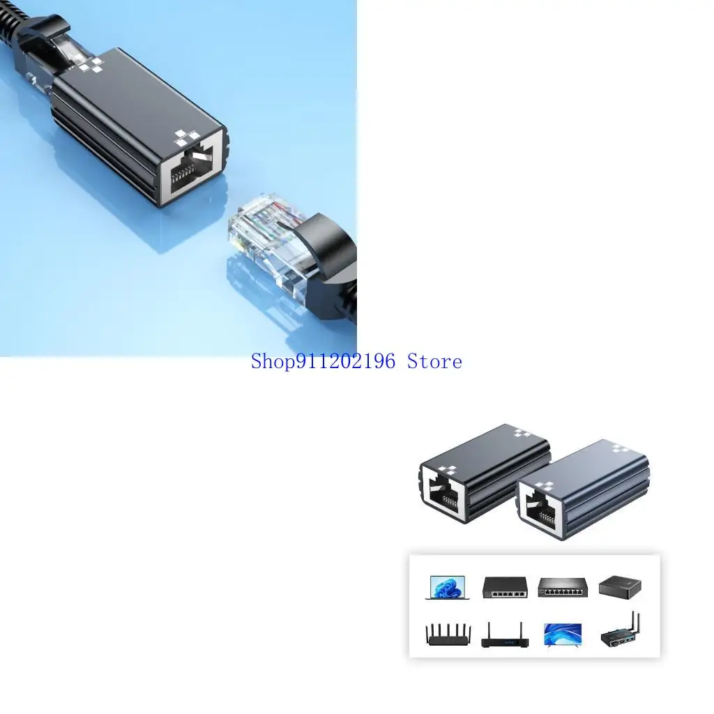 

P82A Aluminum RJ45 Splitter Adapter For Effortlessly Networking Expansion