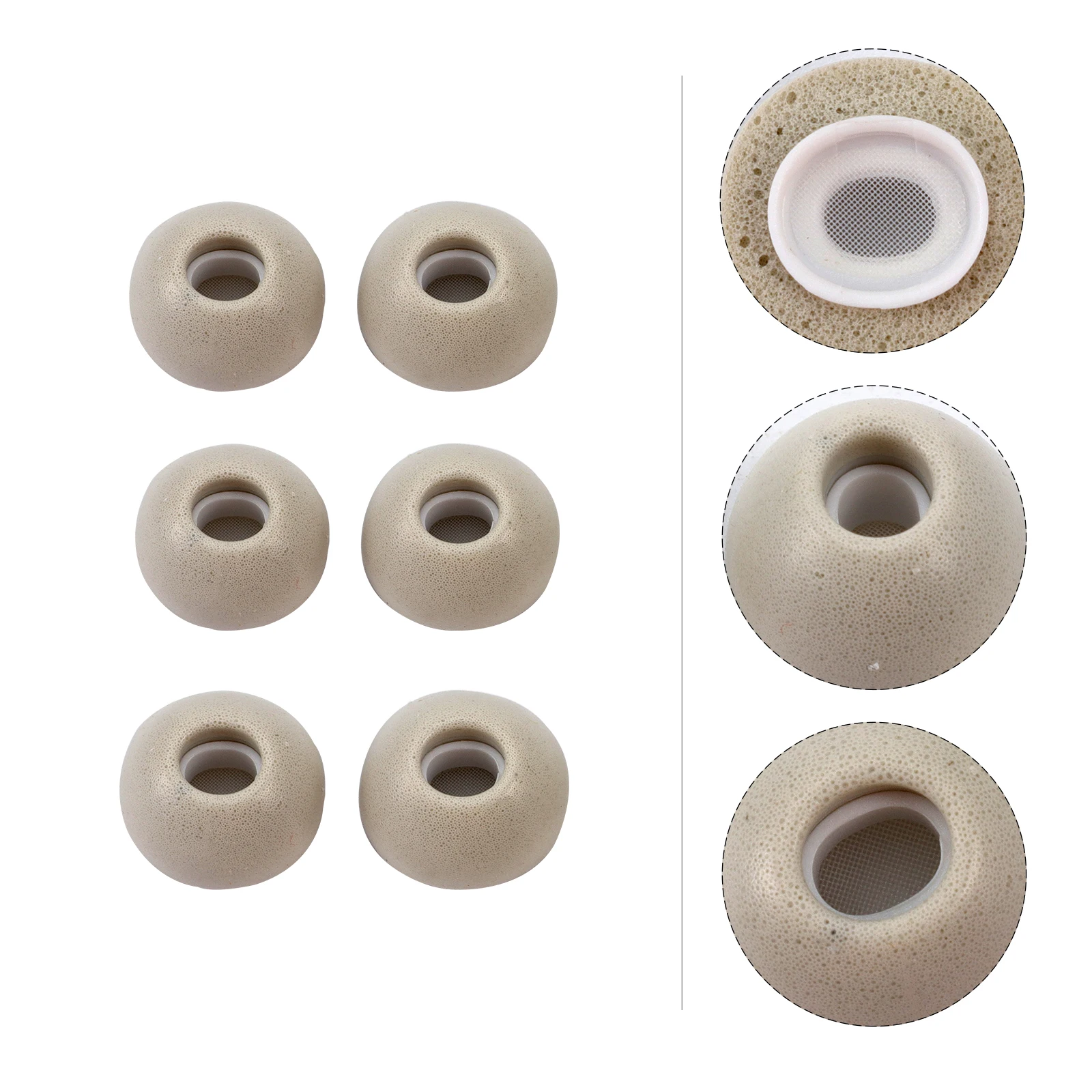 

3Pairs Memory Earbuds Tips Replacement Earphone Caps Comfort Fit Soft Noise Cancelling Earbud Tips Suitable for Music Calls