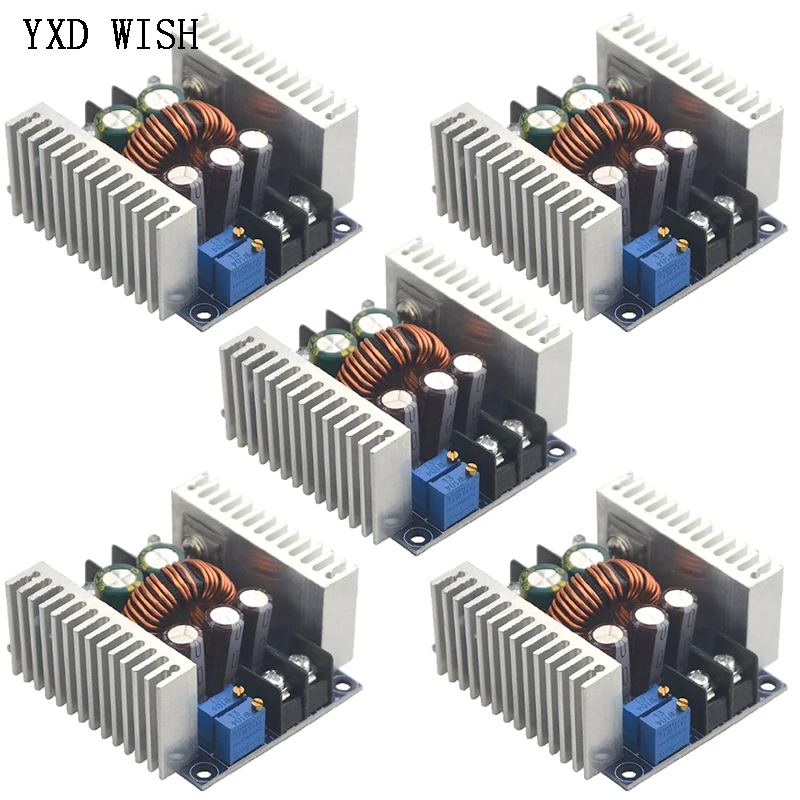 

5pcs DC-DC 300W 20A Constant Current Adjustable Step Down Buck Converter DC 6-40V Power Voltage Board Short Circuit Protection