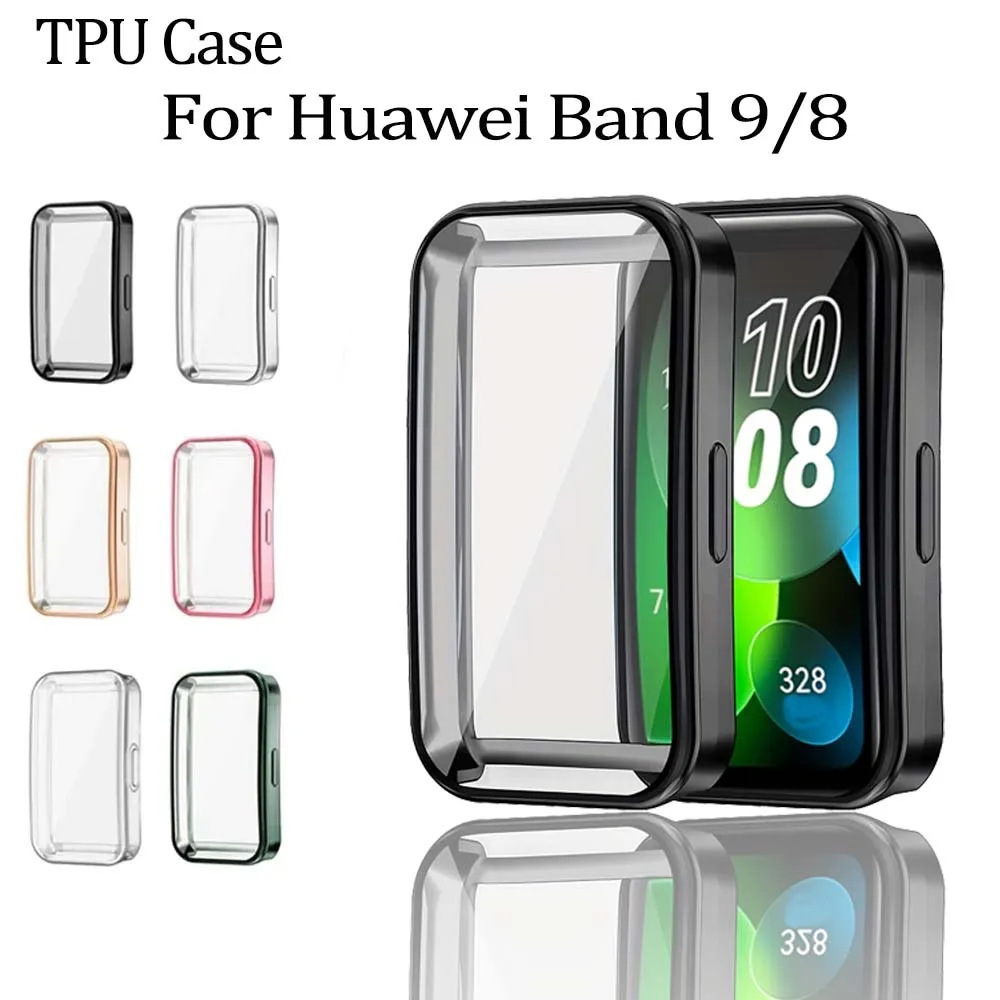 

Новый защитный чехол из ТПУ от царапин, аксессуары для защиты экрана смарт-часов, полноразмерный чехол-накладка для Huawei Band 9 8