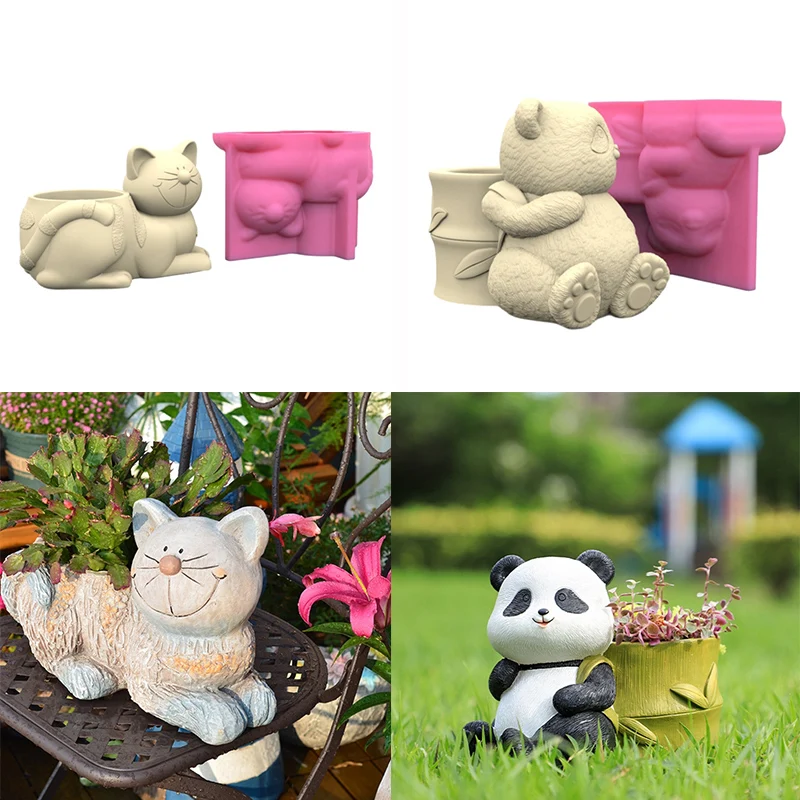 Mud Tanker Pen Holder Silicone Molds Table Ornament Mould Plasters Making Tool Succulent Planter Mold Easy to Clean