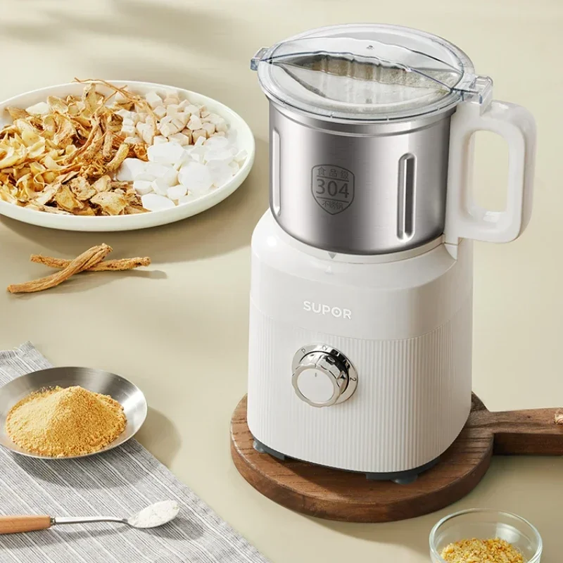 Flour Mill Multi-Functional Small Coffee Bean Grinder Electric Ultra-Fine Dry Grinding Grain Powder Feeder Home Appliance