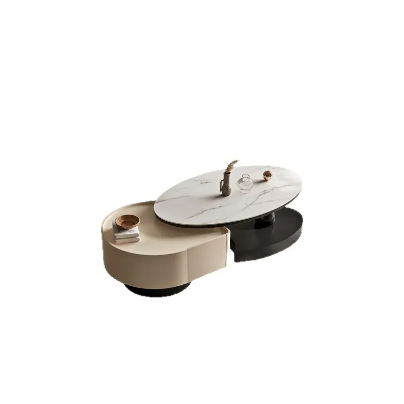 

Simple household telescopic coffee table small apartment high-end coffee table combination designer special-shaped coffee table