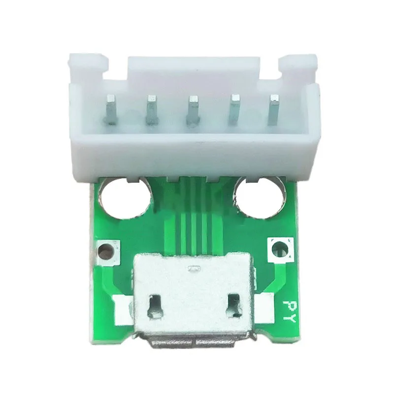 1PC Micro USB To DIP Adapter 5pin Female Connector Module Board Panel 5Pin board B Type PCB 2.54 MM Weld Straight Curved Needle