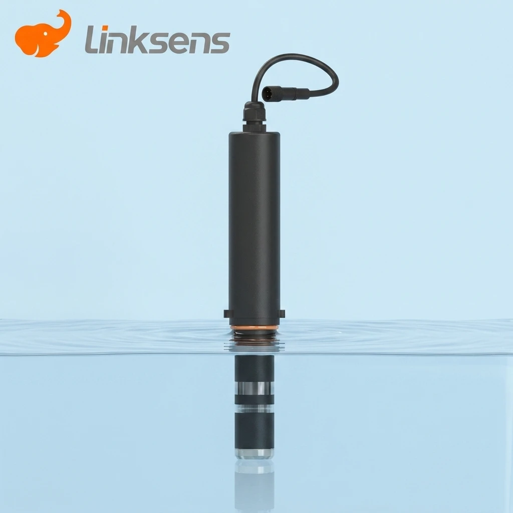 Linksens High Precision Online Free Chlorine Sensor Probe with Temp Monitoring for Municipal Water Pipeline Monitoring