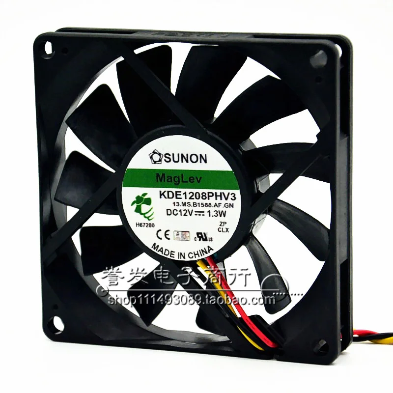 NIEUWE ORIGINELE KDE1208PHV3 12 V 1.3 W 8015 80x80x15mm KOELVENTILATOR RADIATOR