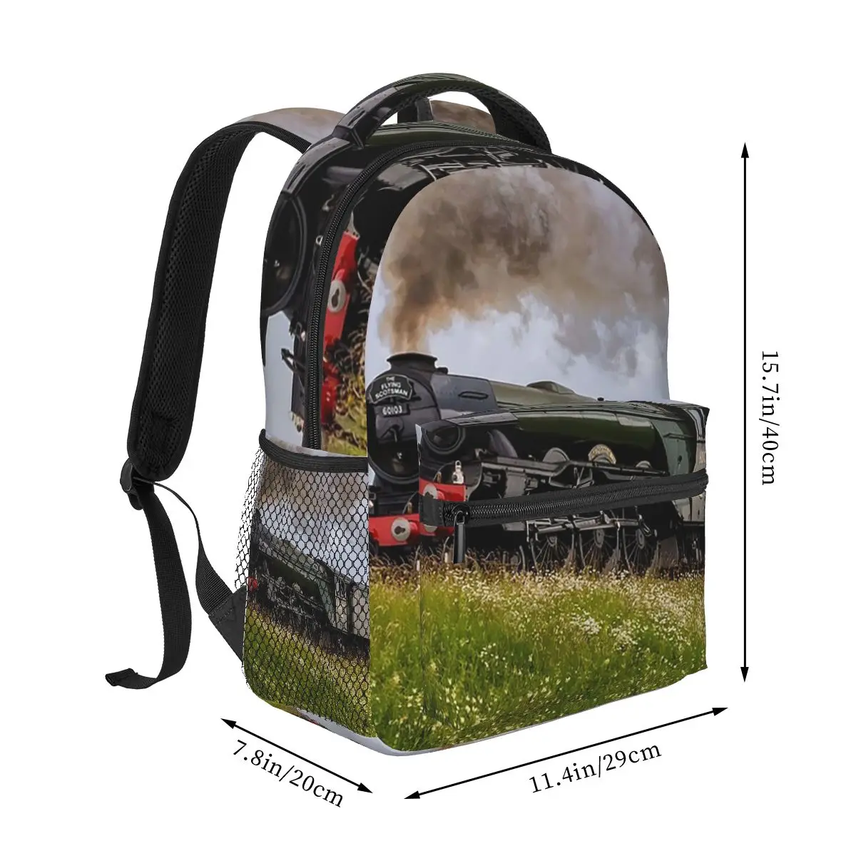 The Flying Scotsman In Yorkshire Backpacks Boys Girls Bookbag Students School Bags Cartoon Laptop Rucksack Shoulder Bag