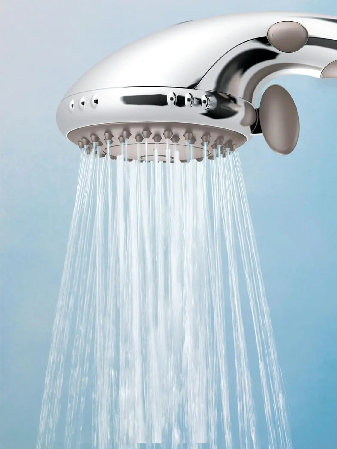 Multi-Function Handheld Shower with Pause Control, Chrome Finish for Versatile Bathroom Use