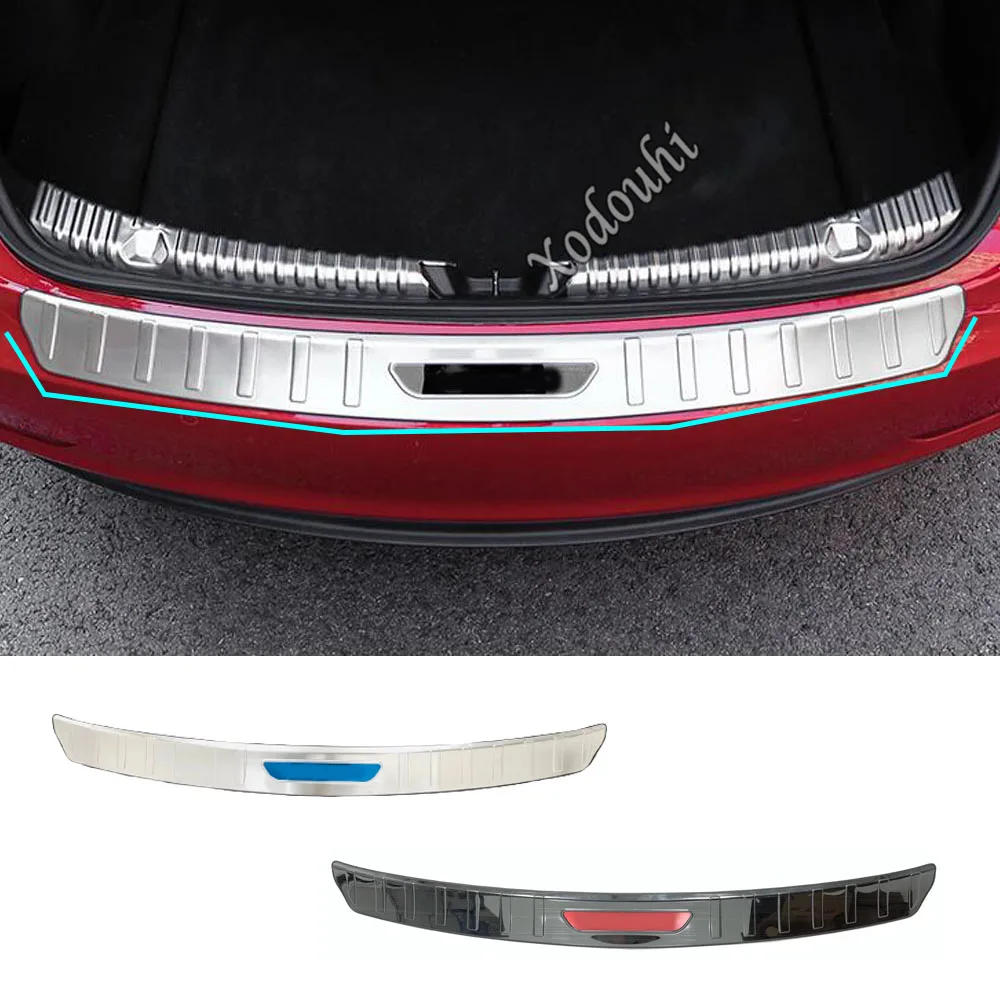 

Steel Back Rear Pedal Door Scuff Plate Frame Outside Threshold Trunk For Tesla Model 3 Model3 2017 2018 2019 2020 2021 2022 2023