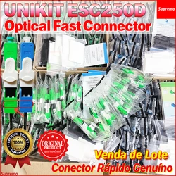 Geniune UNIKIT-conector rápido de fibra óptica, 50-500 piezas, 100%, ESC250D SC/APC SC/UPC, FTTH SC, acoplador de brida rápida óptica de modo único