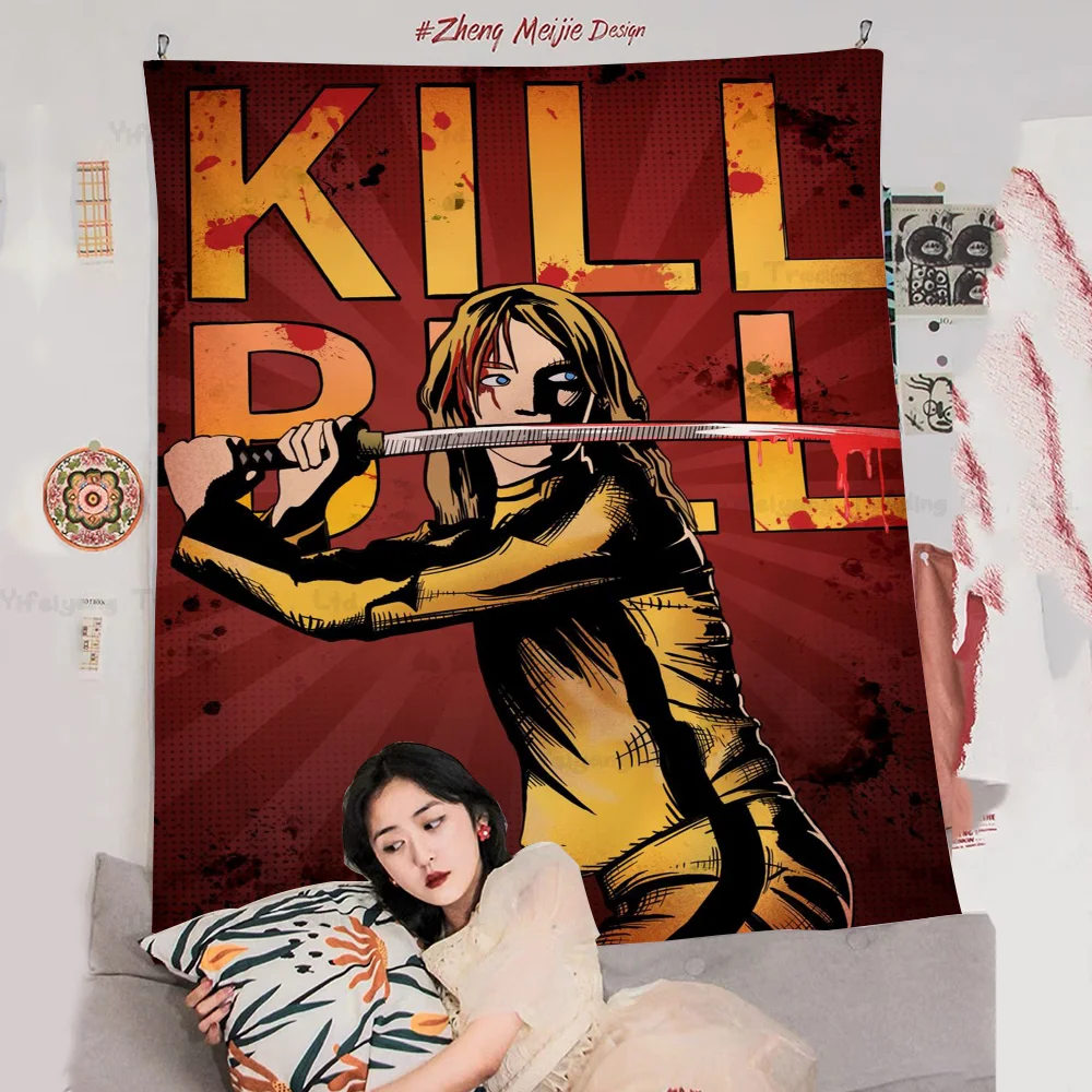 

Quentin Tarantino Kill Bill Printed Large Wall Tapestry Indian Buddha Wall Decoration Witchcraft Bohemian Hippie Decor Blanket